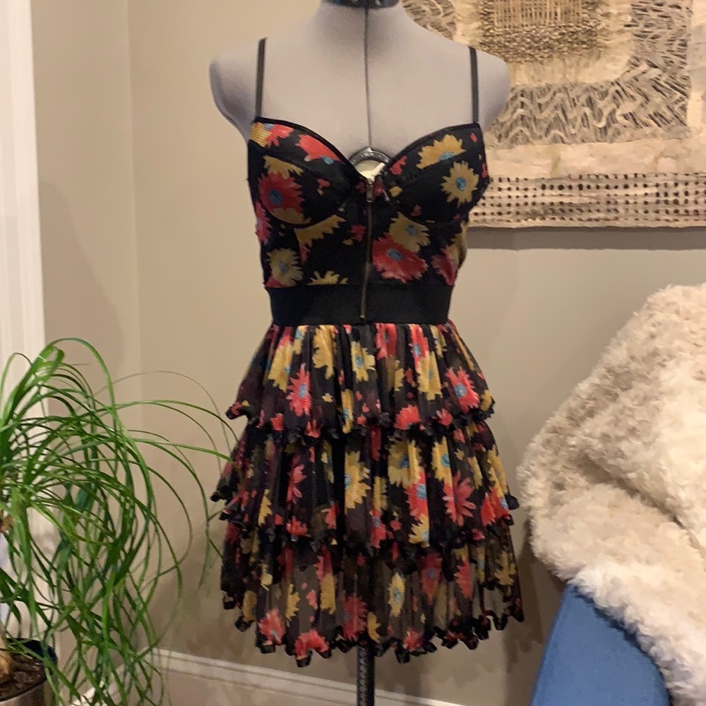 Corset Top Ruffled Mini Dress - Rachael and Chloe - Picture 1 of 11